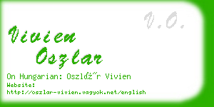vivien oszlar business card